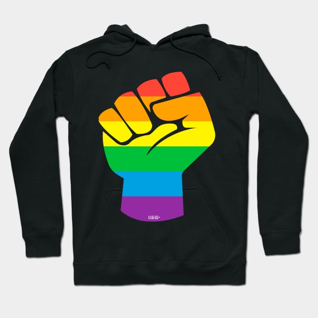 LGBTQ+ Pride Fist Hoodie by WPKs Design & Co